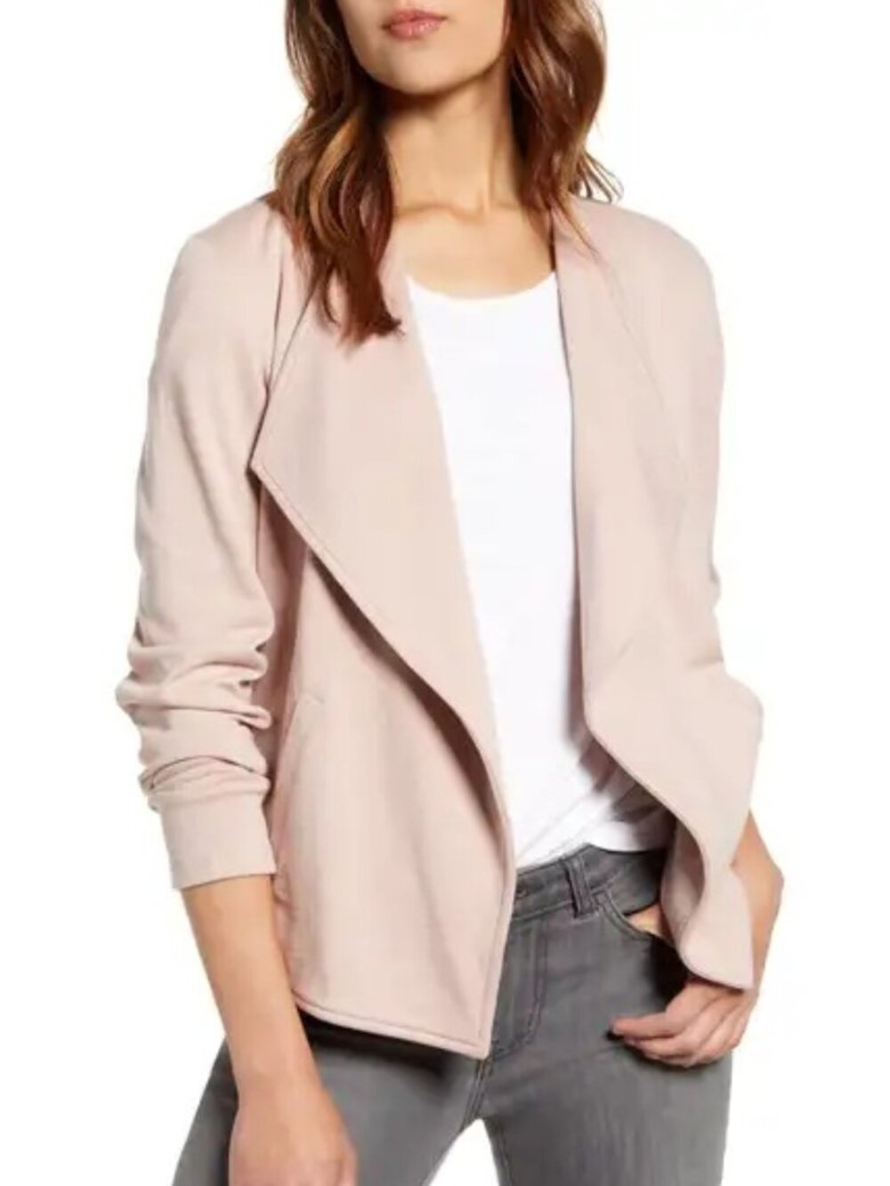 Caslon Drape Collar Knit Blazer
